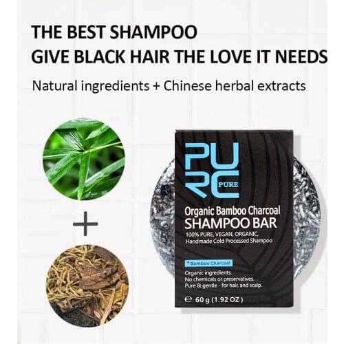 Gray White Hair Color Dye Treatment Bamboo Charcoal Clean Detox Soap Bar Black Hair Shampoo Shiny Hair & Scalp Treatment