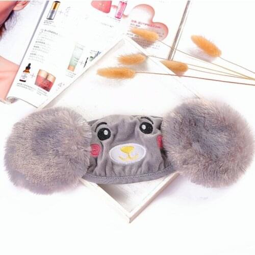 Warm dust cover Winter childrens cartoon earmuff dust cover pure cotton inner two-in-one can be cleaned