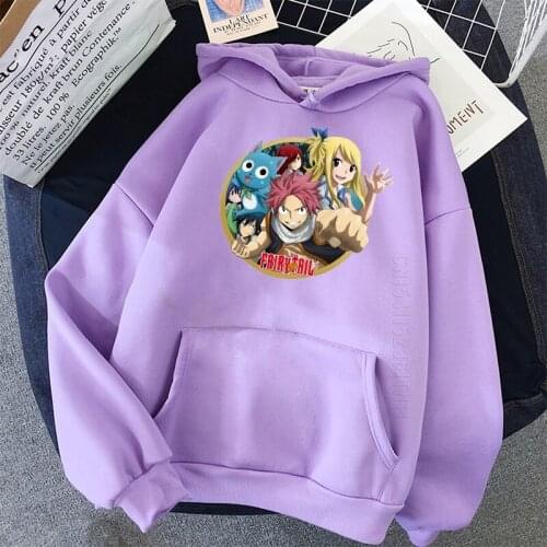 Oversized Streetwear Hoodies Men Pink Fairy Tail Black Cow Print Daily Casual Harajuku Kawaii Clothes Long Sleeve Sweatshirt