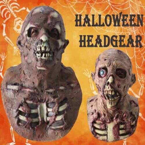Halloween Decor Horror Mask Silicone Zombie Masks Party Cosplay Bloody Disgusting Rot Face Scary Masque Mascara Terror Masker