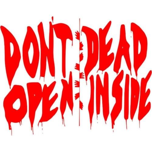 14cm*11cm Walking Dead DONT OPEN DEAD INSIDE Fashion Vinyl Decal Motorcycle Car Sticker S8-1054