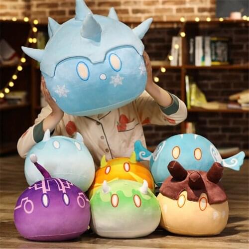 Japan Anime Genshin Impact Slime Theme Plush Toy Kawaii Cartoon Keli Dango Soft Throw Pillow Cute Toys Kids Birthday Xmas Gifts