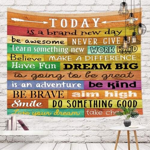 Funny Motivational Quotes Tapestry Wall Hanging Wall Art Inspirational Words Print