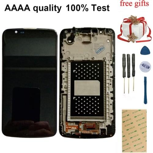 For LG K10 LTE K430 K430DS / K410 K420 K420n Touch Screen Digitizer Sensor Glass Panel + LCD Display Monitor Assembly Frame