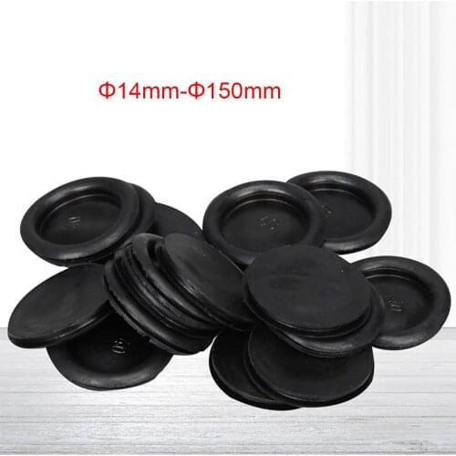 10/20/50pcs Blanking Blind Rubber Wiring Grommets Hole Plug Electrical Wire Gasket Black 14mm-150mm Single Sided
