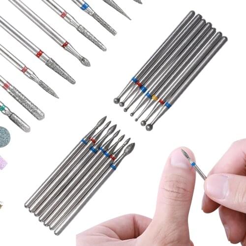 2.35mm Nail Drill Bit Set Diamond Nail File Bit Nail Drill Machine Accessories Polishing Milling Cutter For Manicure Pedicure