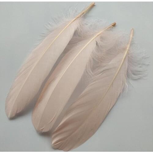Hot 20pcs Beautiful Water Red Hard Goose Feathers 15-20cm/6-8inch Christmas Decoration Clothing Shoes Hat Accessories