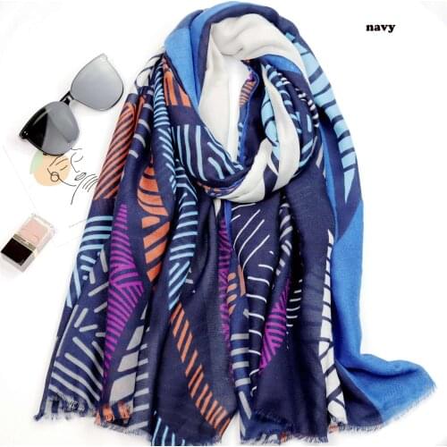 2021 Fashion Newest Feather Pattern Cotton Scarf 2Colors 10pcs/lot