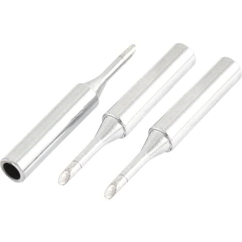 3Pcs 900M-T-2C 60W 2mm Width Bevel Soldering Solder Iron Tip 43 x 6mm