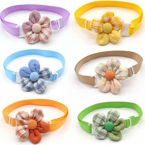 30/50 Pc Pet Supplies Dog Products Flower Design Spring Style Dogs Pet Bow Ties Collar Necktie Adjustable Puppy Bowtie Dog Bows