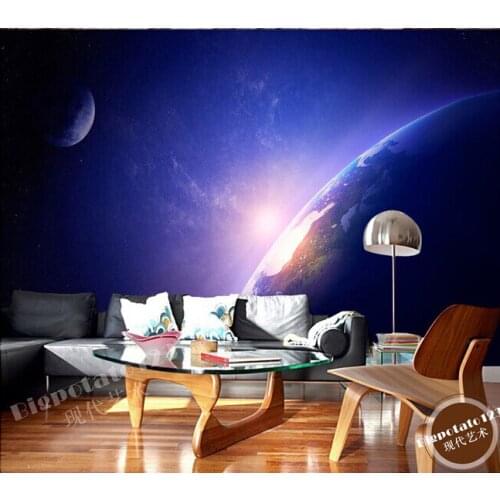 The custom 3D murals,the sun shines the earth beautiful aerial de parede,living room sofa TV wall bedroom wall paper