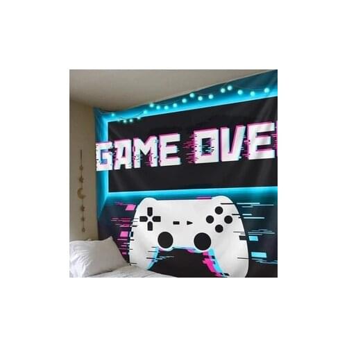 3D Game Over Glitch Yoga Tapestry Travel Sleeping Pad Polyester Fabric Wall Hanging Tapestry