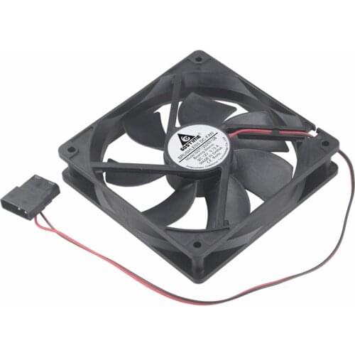 5Pcs Gdstime D-4Pin 12cm 5 inches 120mm x 25mm 12V DC Computer PC Case Cooling System Fan 120mmx120mm Low Noise 12025