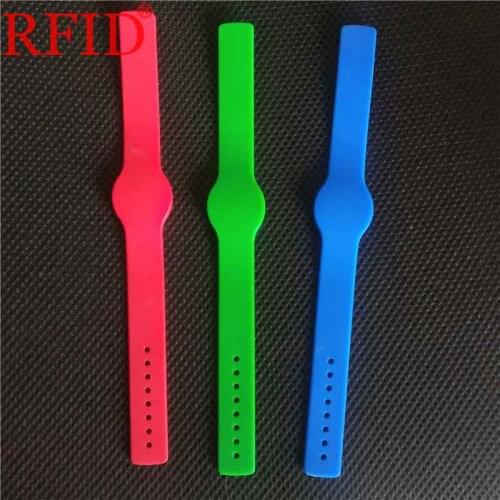ID 125Khz EM4100 Read Only Waterproof Wristband RFID Silicone Band Bracelet For Access Control Blue Green Red Fast Shipping 5pcs
