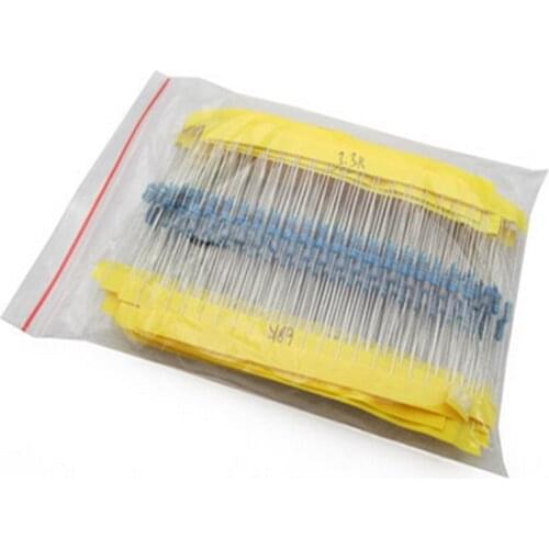 600pcs 1/4W 1% 20PCS 30Values Metal Film Resistor Assortment Kit Set pack electronic diy kit