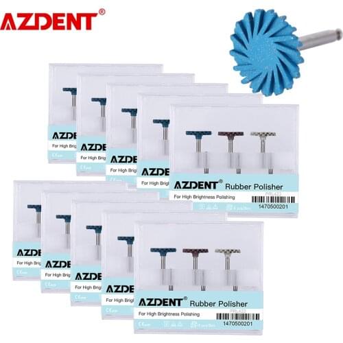 10 Boxes AZDENT Dental Composite Polishing Diamond System RA Disc 14mm Wheel Applicable on Composite Ceramic Zircon 6pc per Box