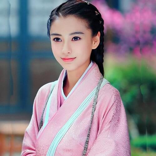 AngelaBaby Pink Aesthetic Hanfu Love Story of the Desert - Yun Zhong Ge Angelababy Same Design Costume Womens Costume Hanfu
