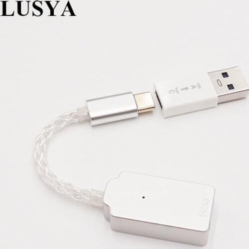 Lusya CS43131 Sterling Silver Audio Cable 2.5/3.5mm Balanced Portable Decoding Headphone AMP T0586