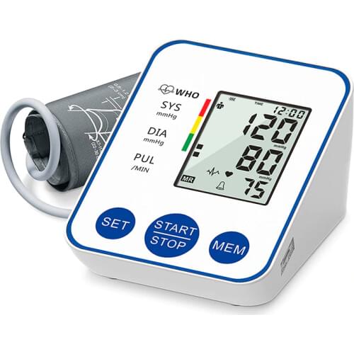 Automatic Digital Blood Pressure Monitor Upper Arm Blood Pressure Monitor Cuff Home BP Sphygmomanometers with Large LCD Display