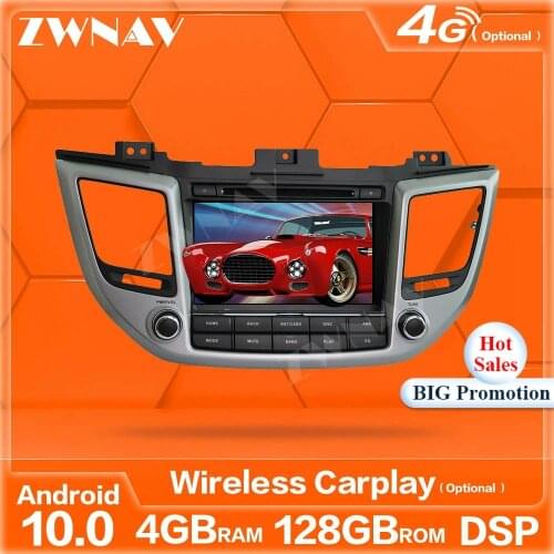 Carplay 4+128G Android 10 Screen Multimedia Player For Hyundai Tucson 2017 IX35 GPS Navi Auto Audio Radio Music Stereo Head Unit