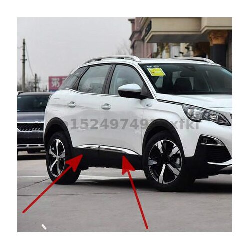 Decorative bright strips for car door side strips stainless steel car accessories For Peugeot 4008 2016-2017 Car styling