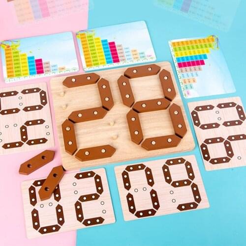 Kids Wooden Math Montessori Toys Funny Enlightenment Educational Toys For Children Creative Computing Teaching Aids Board Games