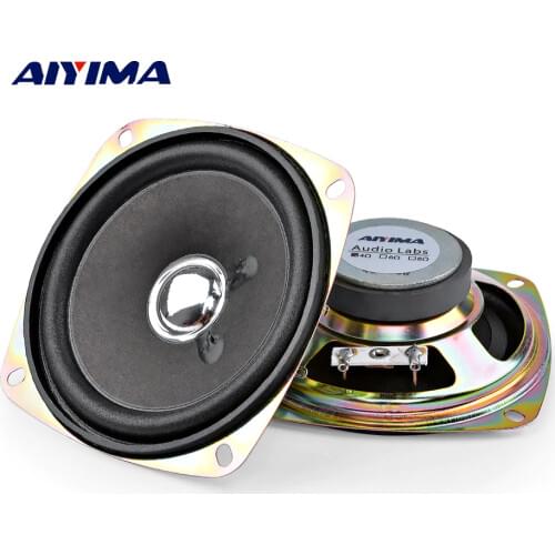AIYIMA 2Pcs 3.5 Inch Full Range Sound Speakers 4 Ohm 8 W Audio Portable Speaker Music Audio Loudspeaker DIY For Home Theater