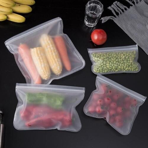 Sealed Bag Eco-friendly Translucent Airtight Preservation Food Container for Home Kitchen Transparent Self Sealing Fresh Bags