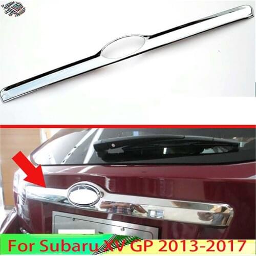 For Subaru XV 2013 2014 2015 2016 2017 ABS Chrome Rear Boot Door Trim Cover Trunk Lid