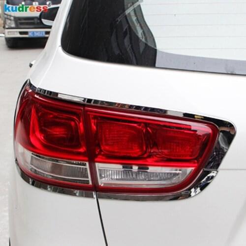 For Kia Sorento 2016 2017 2018 2019 Chrome Rear Light Cover Trim Taillight Lamp Frame Strip Sticker Car Styling Accessories