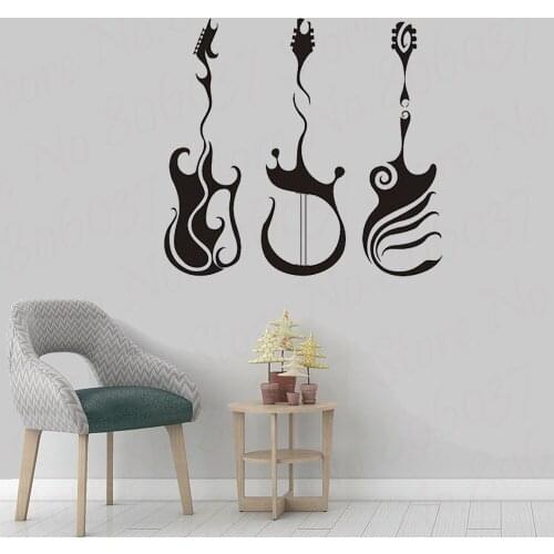 Art Guitar Love Music Wall Art Graphic Decal Vinyl Sticker Interior Living Room Bedroom Decor Design Decoration WL1447