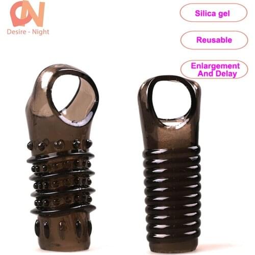 Penis Ring Extender Condom Male Enlargement Cock Enhancer Sex Toys for Adult Man Erection Intimate Penis Rings Delay Ejaculation