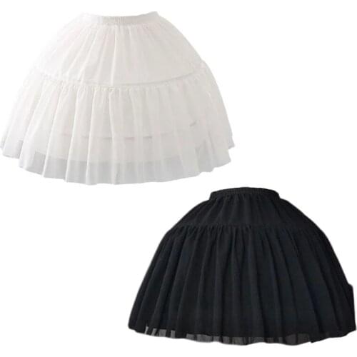 Cosplay Fish-bone Short Skirt Lolita Slip Liner Cute Girls Skirts Adjustable Petticoat 2022
