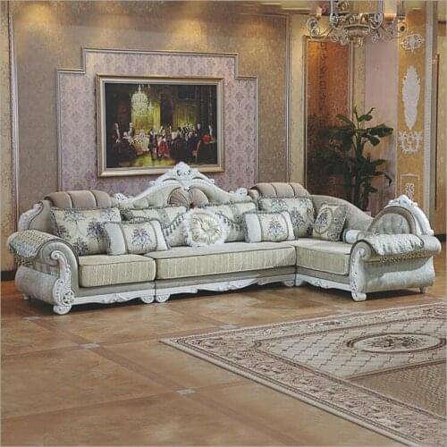 Living room furniture modern fabric sofa European sectional sofa set a1269