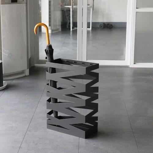 Iron Black Umbrella Stand Modern Holder Metal Umbrella Stand Household Storage Soporte De Sombrilla Home Decoration BE50WC