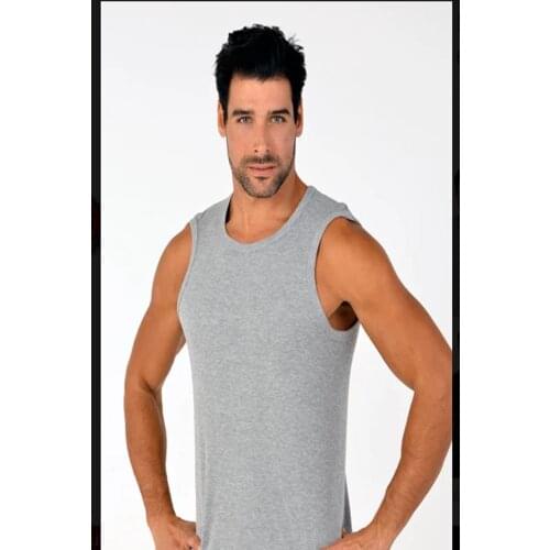Mens sports basketball undershirt 100% cotton natural soft and durable fabric texture for men absorb sweat