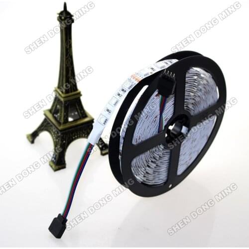 RGB led strip set 300leds/5m 5050SMD flexible led light with skin packing 10 keys Controller power supply