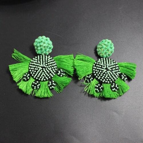 New Baroque Earrings Circle Fringe Drops Beads Earrings Walking Earrings Sumitomo Stud Earrings 770