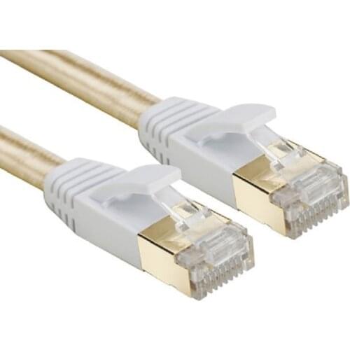 Wholesale 100pcs/lot Cat 7 RJ45 Shielded Pure copper LAN Network Ethernet Cable Internet Cord length 0.5m 1m