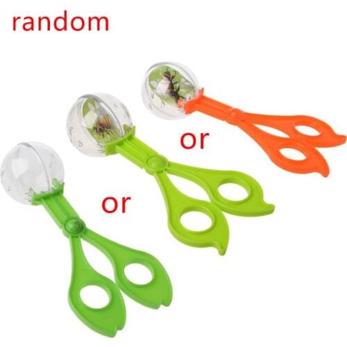 Plastic Bug Insect Catcher Scissors Tongs Tweezers For Kids Children Toy Handy N1HF