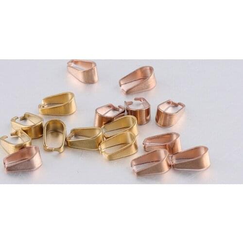 Pendent High Quality Stainless Steel 50pcs 3*7mm Clip Clasp Melon Seed Button for DIY Jewelry Making Findings Connection Hang