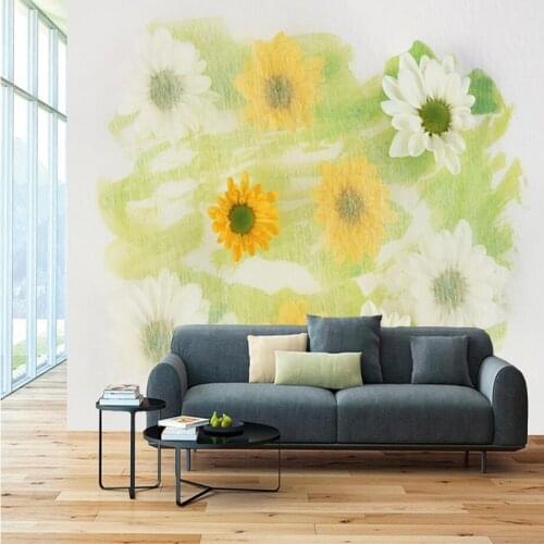 Custom 3D Wallpaper Photo Wall Murals European Flowers Sofa TV Background Wall Stickers Home Decor 3D Wall Murals Wallpaper Roll