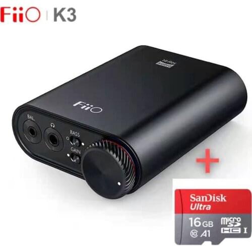 FiiO K3 Portable Headphone Amplifier DSD USB DAC for PC,Support COAXIAL/OPTICAL/2.5 BALANCE