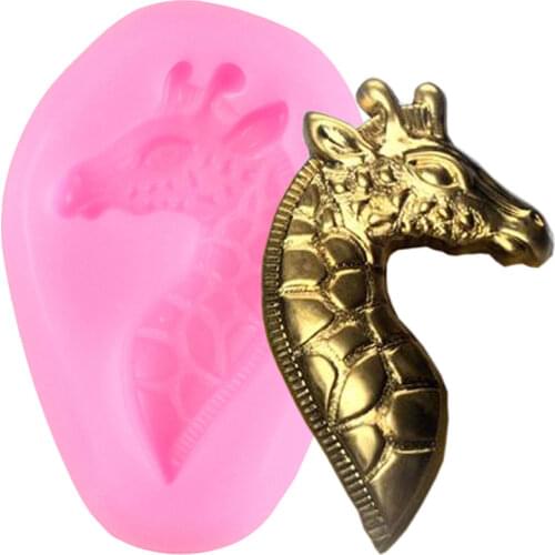 Giraffe Head Silicone Mold Cupcake Topper Fondant Cake Decorating Tools Jewelry Resin Resin Molds Candy Chocolate Gumpaste Mould