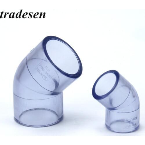 1pc 75-110mm Transparent PVC Connector UPVC Elbow Joints Aquarium Fish Tank DIY Tools Garden Irrigation Water Pipe Connectors