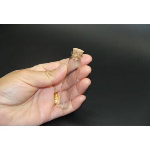 100pcs 16*65mm 6ml Glass Bottles Jar Vial Wishing Message Storage Bottle Empty Sample Jars with Cork Stoppers Wedding Home Decor