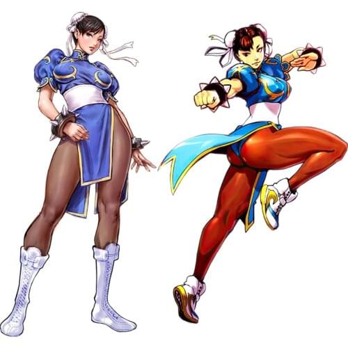 Three Ratels CDM376 Chun-Li Animation game girl Personalized Creative Scratch Stickers And Decal For Occlusion Decor