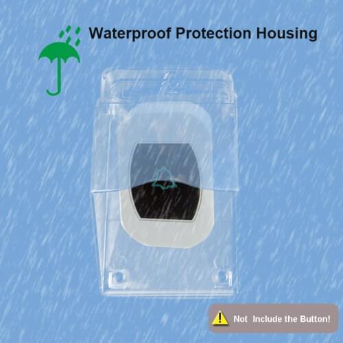 Topvico Waterproof Cover for Wireless Doorbell Case Outdoor Door Bell Ring Push Button Transmitter Rain Snow