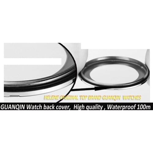 Original brand GUANQIN Watches back case , Front dial case ,high quality. Waterproof 100m Stainless steel and Glass back cover