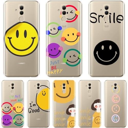 Back Cover For Huawei Mate 20 10 9 Lite Silicone Soft Cute Smile Funny Quotes Phone Case For Huawei Mate 7 8 9 10 Pro Case